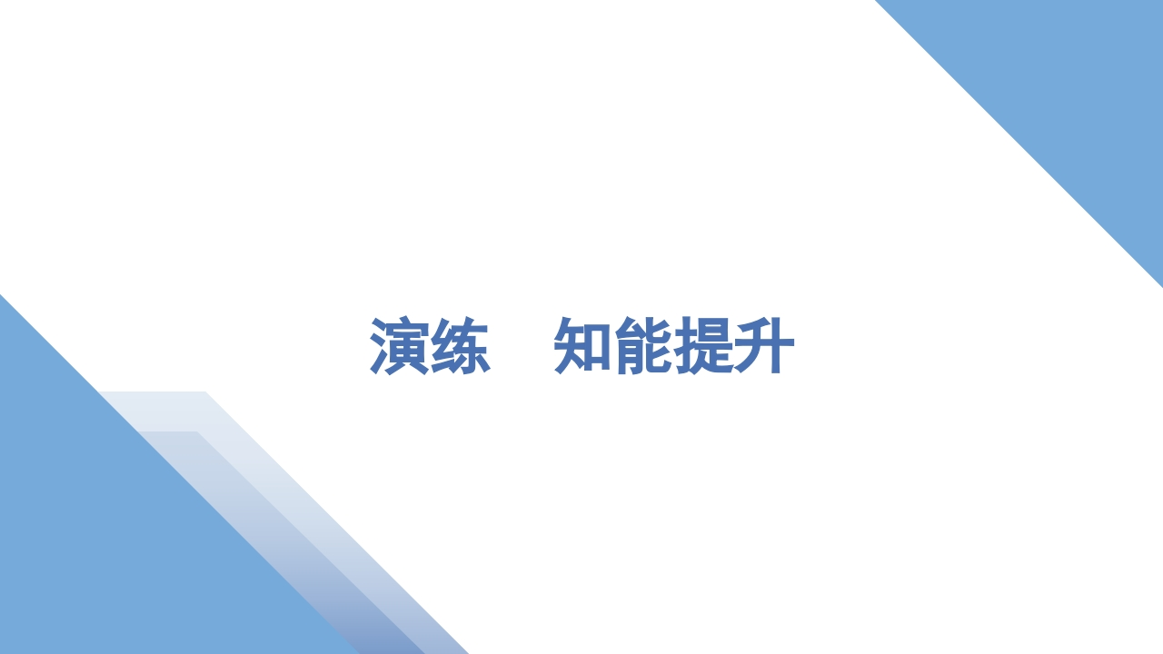 4专题提升二　演练　知能提升
